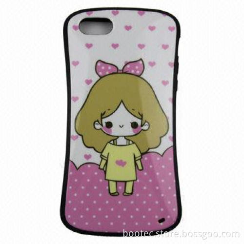 Ultra-light TPU cellphone case with lovely girl, suitable for iPhone 5
